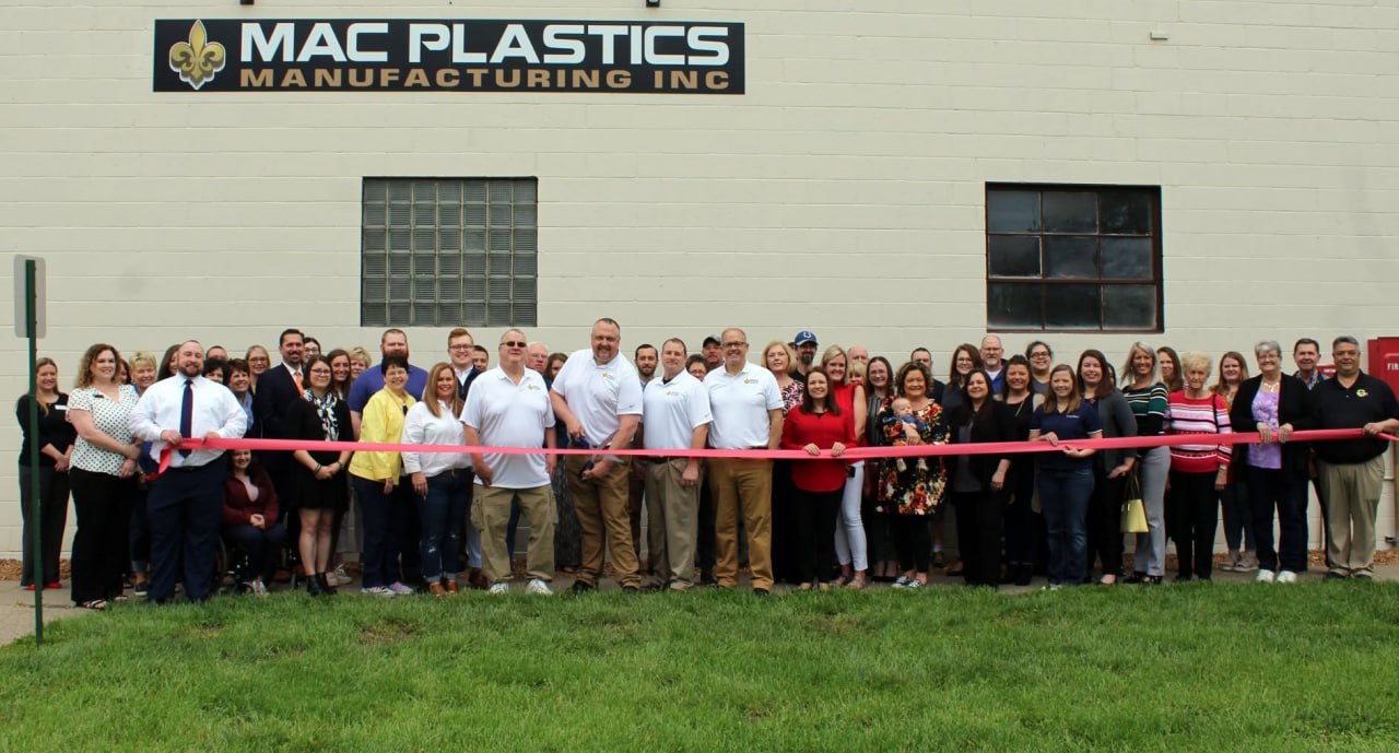 MAC Plastics ribbon cutting after the 2019 purchase